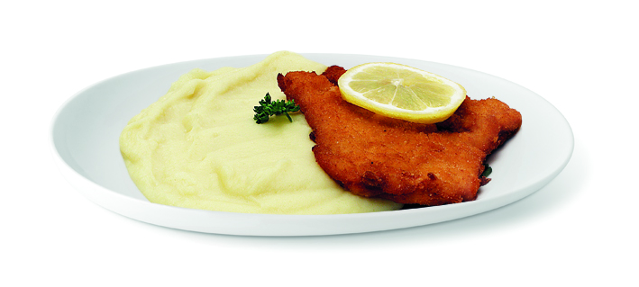 Kuřecí řízek s kaší